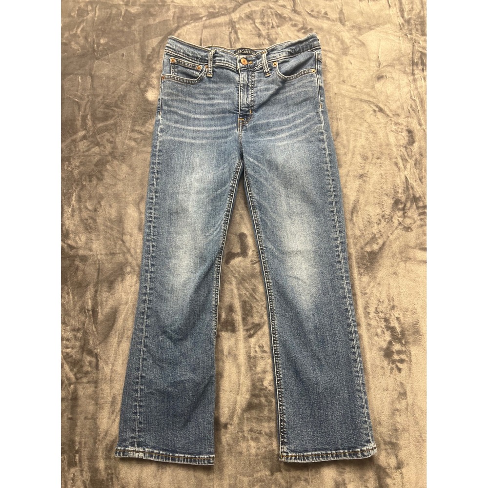 J.Crew Mercantile Straight Leg Jeans Womens 28 Blue Medium Wash Stretch